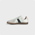 Adidas Off-White and Black Retro Low-Top Sneakers with Brown Soles