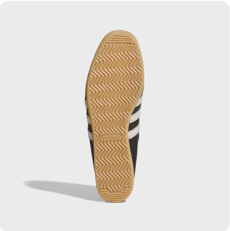 Adidas Japan Black and White Low-Top Sneakers with Tan Soles