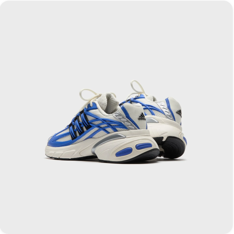 Adidas Blue and White Chunky Retro Sneakers