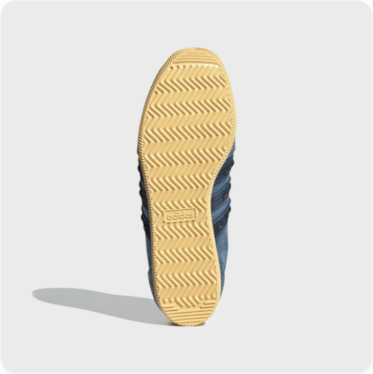 Adidas Japan Blue Denim-Look Low-Top Sneakers