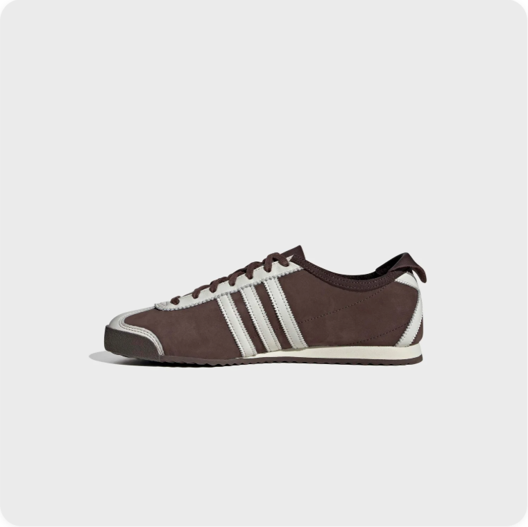 Adidas Italia Brown and Cream Retro Low-Top Sneakers