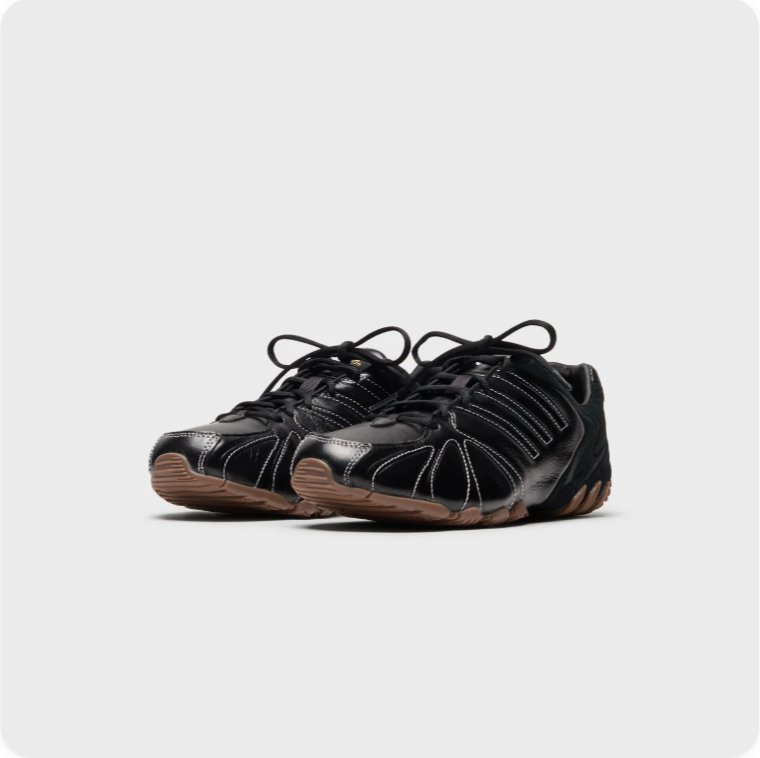 Adidas Black Contrast-Stitch Low-Top Sneakers with Segmented Soles