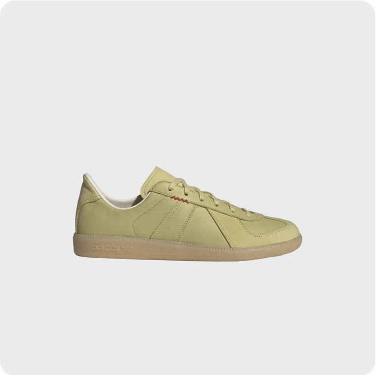 Adidas Light Olive Green Retro Low-Top Sneakers with Tan Soles