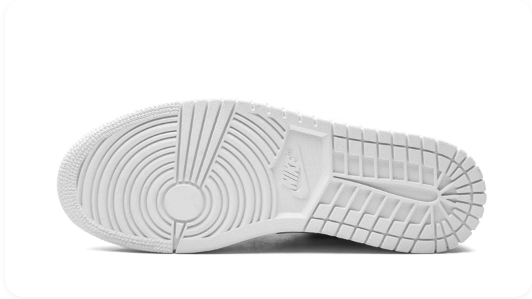 Air Jordan 1 White, Black and Grey Low-Top Sneakers