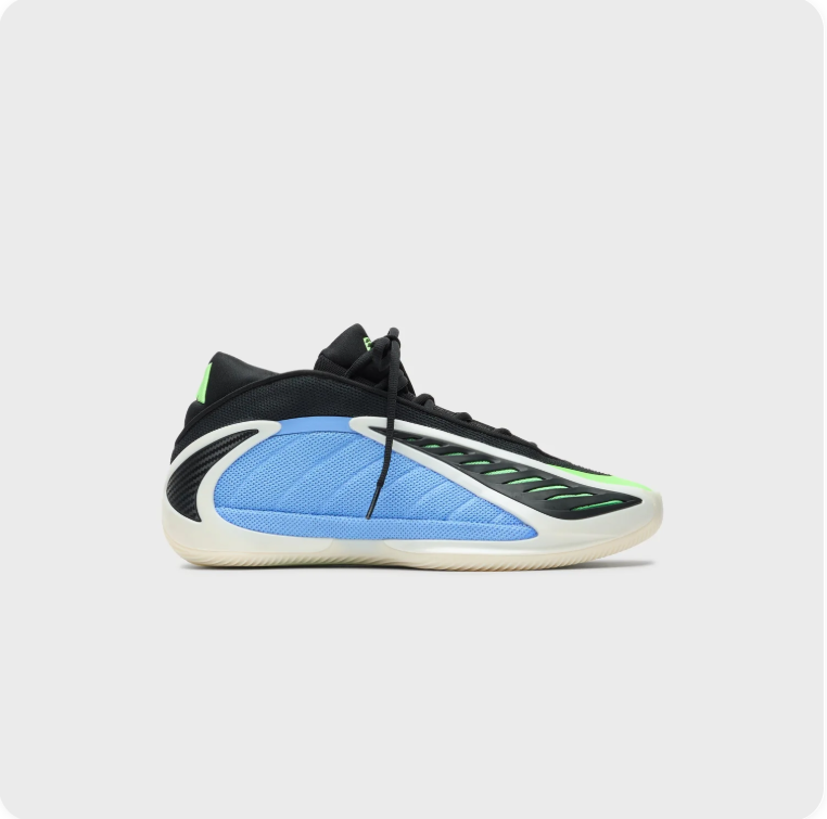 Adidas Black and Blue Sneakers with Lime Green Accents