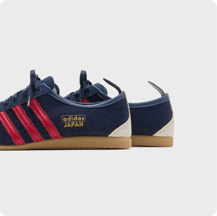 Adidas Japan Navy and Red Low-Top Sneakers